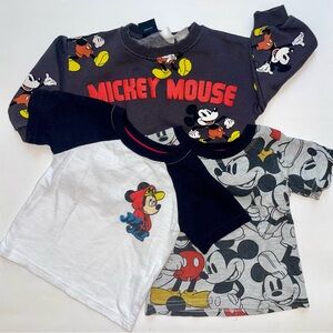 Mickey Mouse Zara Sweatshirt / T-shirt Bundle GUC